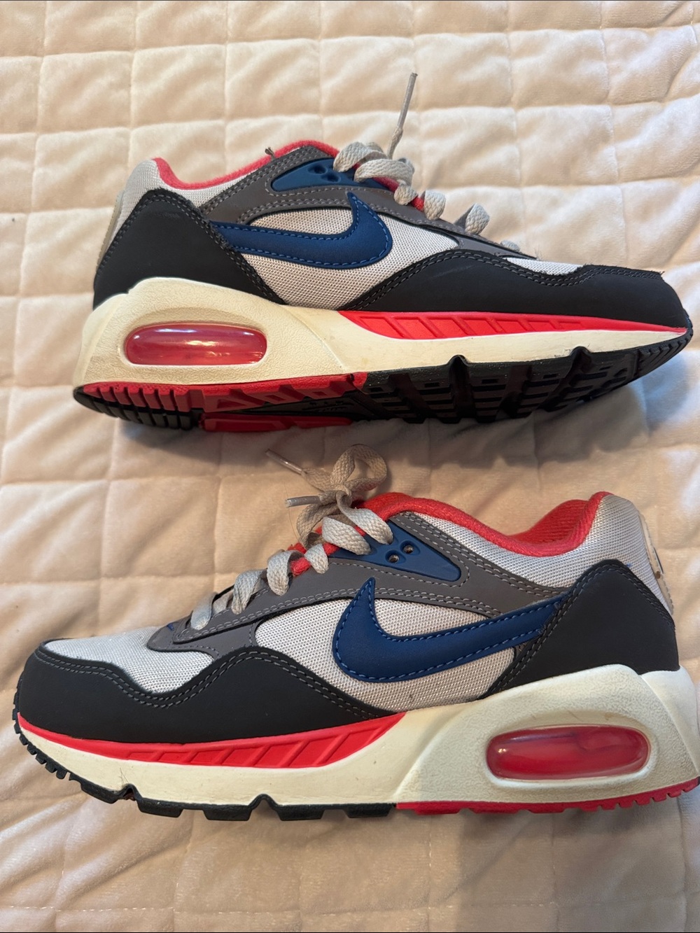 Nike Youth Air-Style Sneakers in Blue, Gray & Red